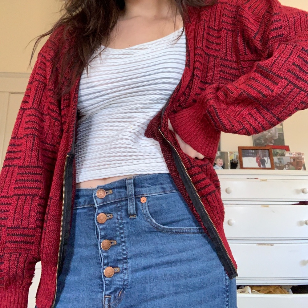 Urban Renewal Red Knit Jacket